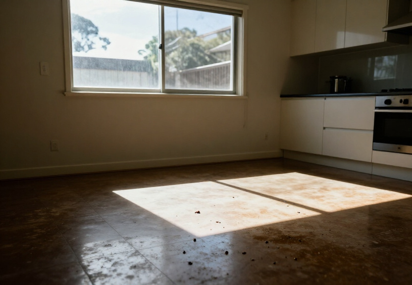 Rodent infestation in a Minto Heights garage before treatment